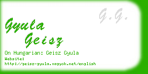 gyula geisz business card